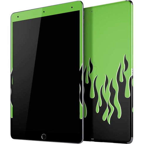 Green Flames iPad Skins